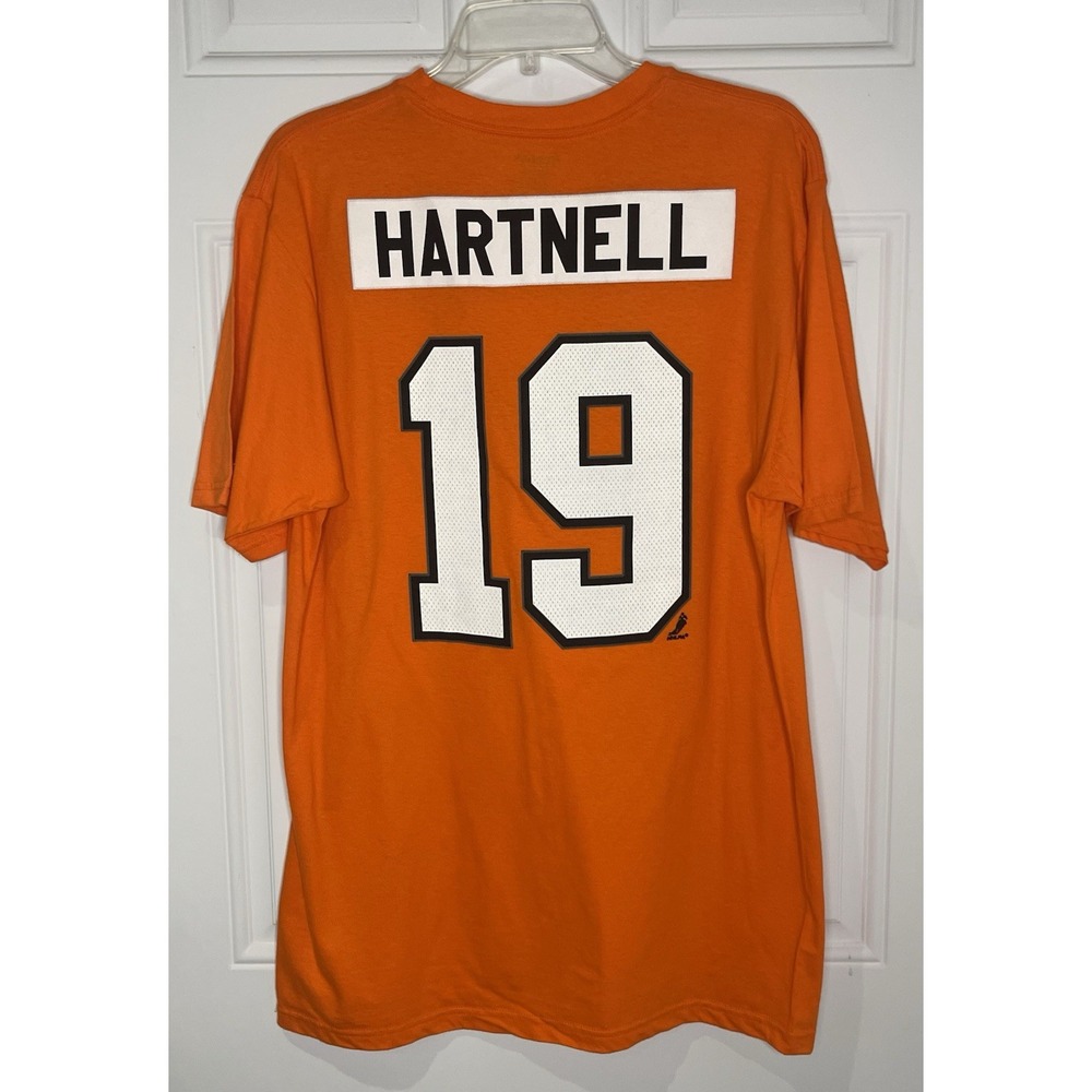 Reebok Philadelphia Flyers #19 Scott Hartnell Men's Large Orange T-Shirt NHL NWT